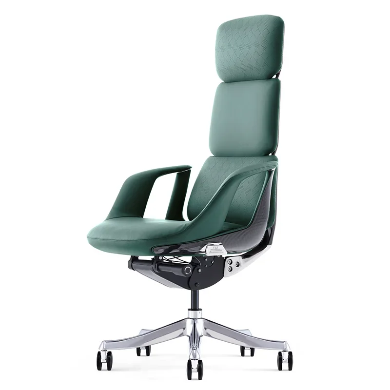 Light Luxury Leather Executive Chair President Office Swivel Chair Home Computer Chair Ergonomic Backrest Gaming Chair