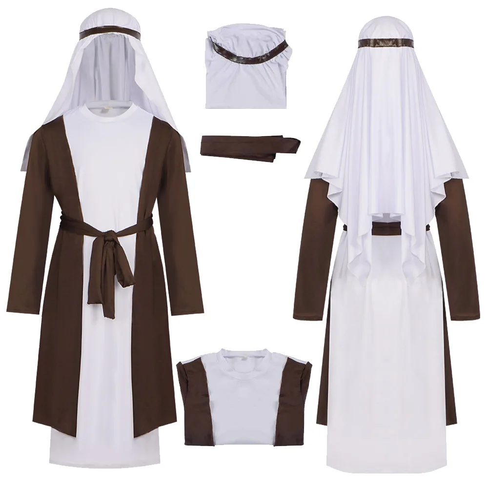 

Kids Children Joseph Cosplay Costume Robe Headwear Jumpsuit Hat Outfits Halloween Carnival Party Roleplay Suit