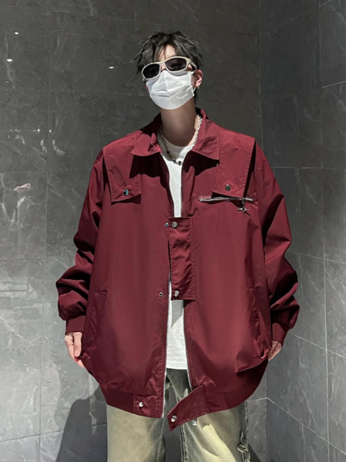 

Loose Men's American Pilot Jaet Spring Autumn High Street Faion Brand Workwear Outerwear for Couples Youth Casual Wear