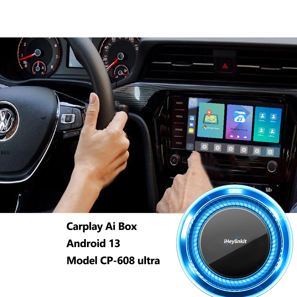 iHeylinkit Carplay Ai Box android 13 QCOM for original carplay cars Google Play Store youtube playing