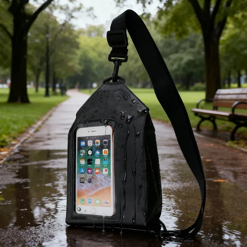 PVC Waterproof Phone Case Bag, Crossbody Bag, Touchscreen Waist Pack for Outdoor Sports Cycling Diving Beach Hiking Travel