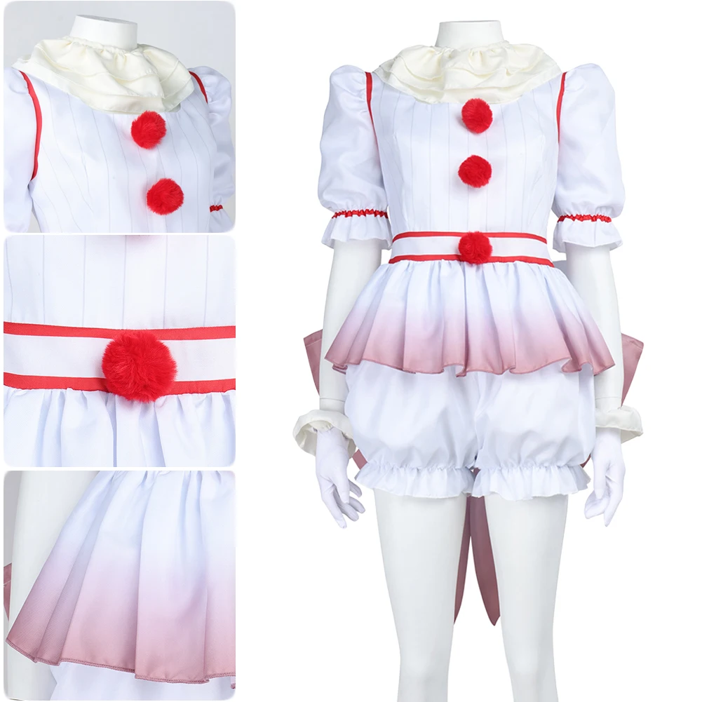 

Женский костюм страшной клоунши Пенни из фильма «Ужас» (Terrifier 2) для косплея, Хэллоуина и вечеринок, фэнтезийный наряд для взрослых