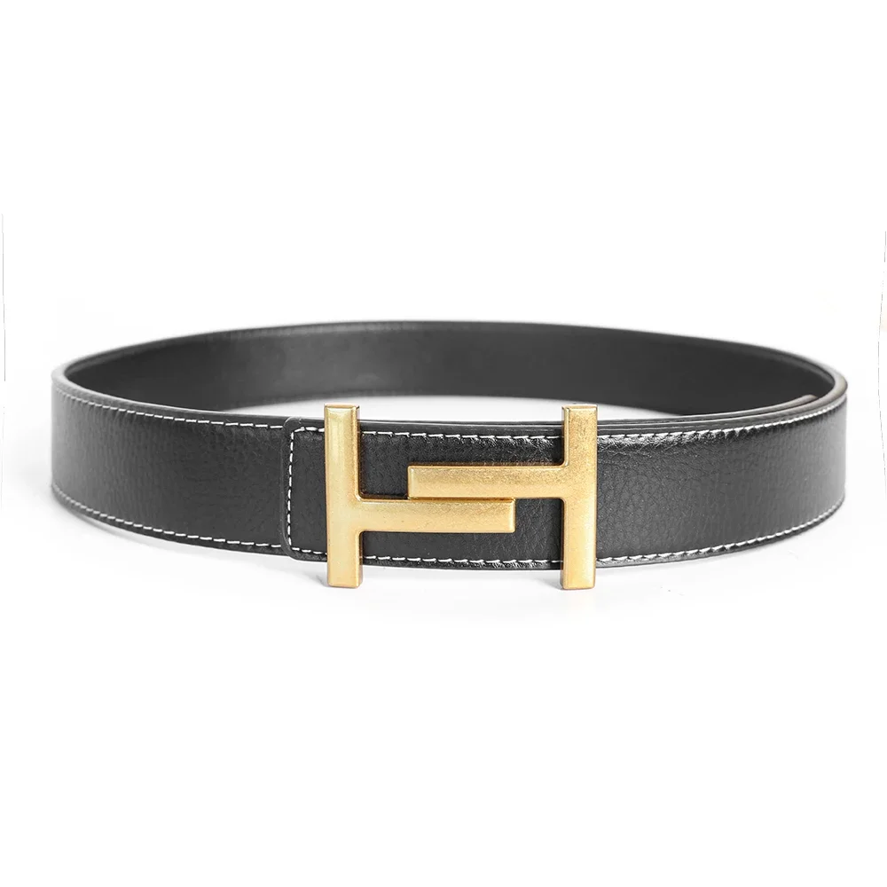 Luxury Designer Brand Waist Belt Men Gifts High Quality Women Genuine Real Leather Cowhide Dress Strap for Jeans Waistband White