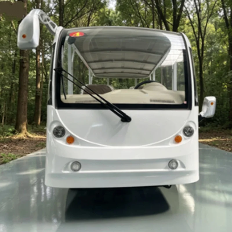 Electric Tourist Bus Real Estate Sales Centers Wholesale Convertible Scenic Sightseeing Bus With Luggage Rack Free Custom Color