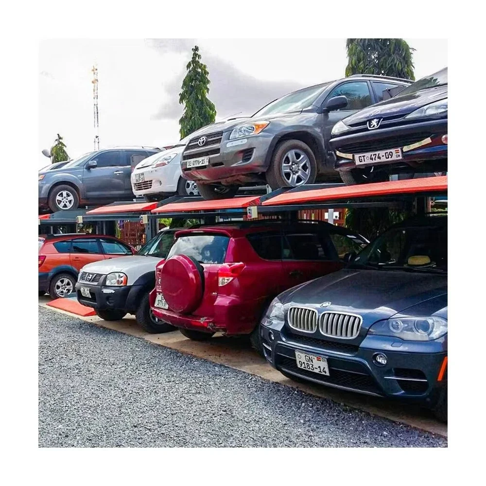 Mutrade 2 Post Hydraulic Parking System Simple Double Stacker Car Parking Vertical Car Parking Lift