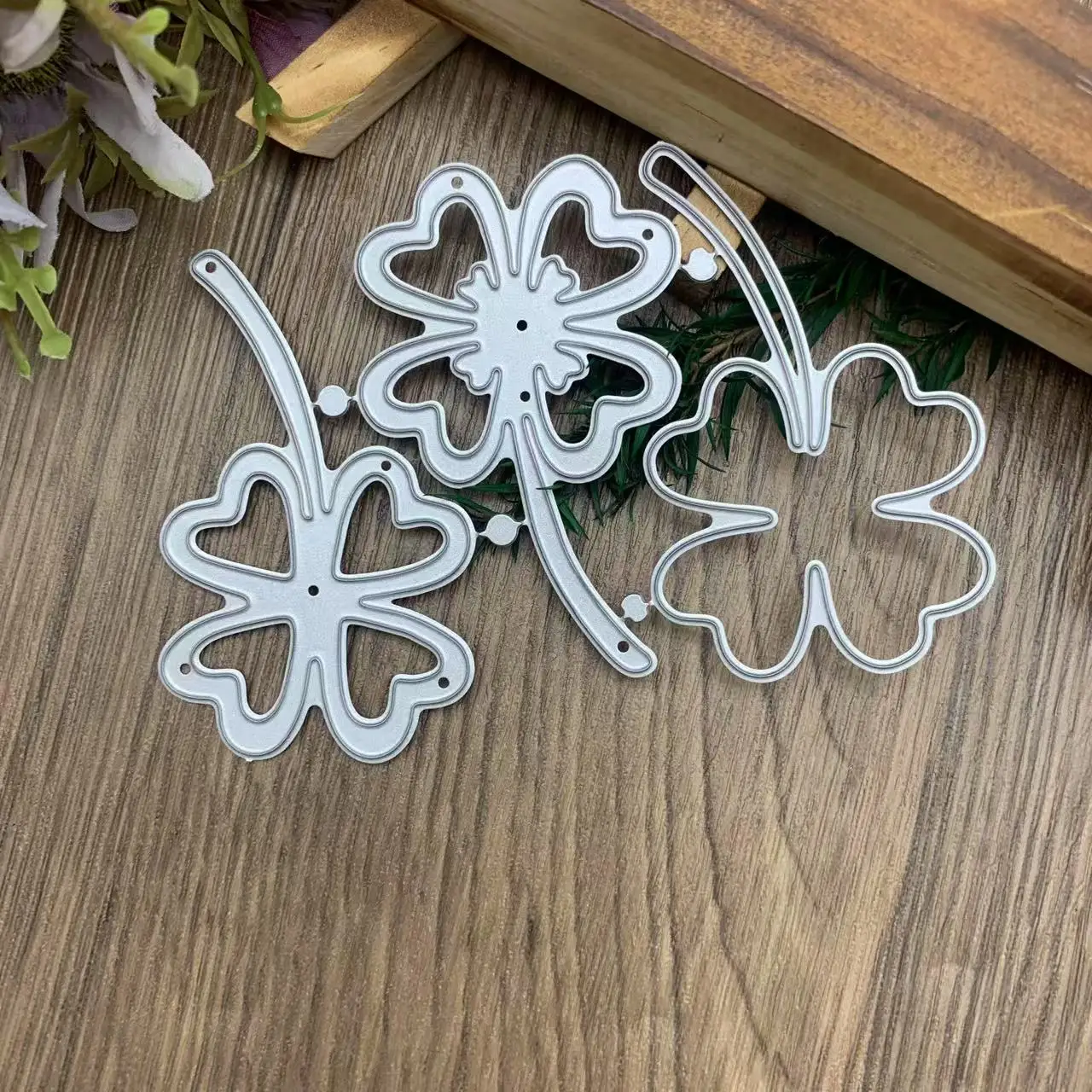 Four Leaf Clover Flower Metal Cutting Dies DIY Scrapbook Card Paper Craft Embossing Tool