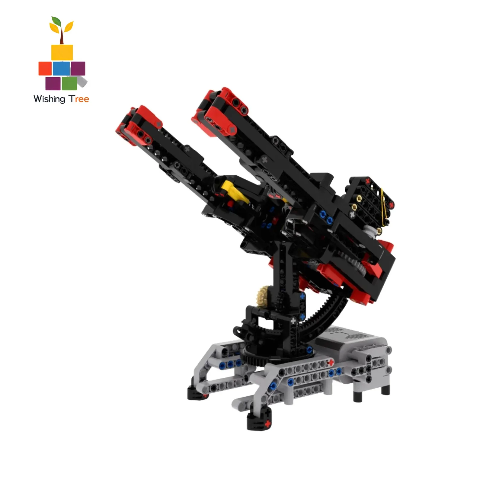 

Electric Building Blocks Set - Mechanical Anti-Aircraft Gun Model STEM Robot Educational Toy MOC Creative