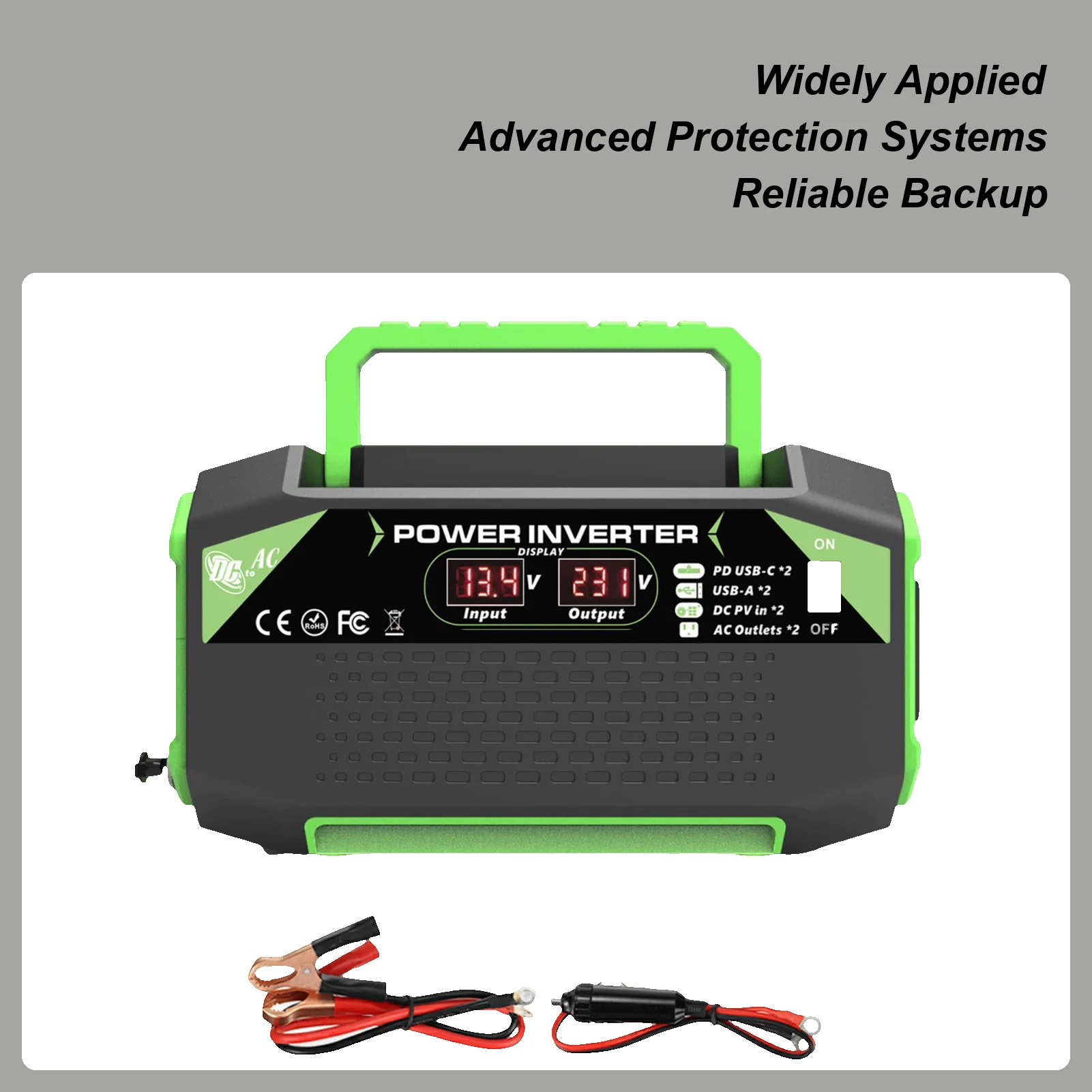 

Car Voltage Inverter 300W Car Inverter DC 12V To 220V/110V AC Digital Display Plug Outlet With 4 USB Ports Fast Charging Auto