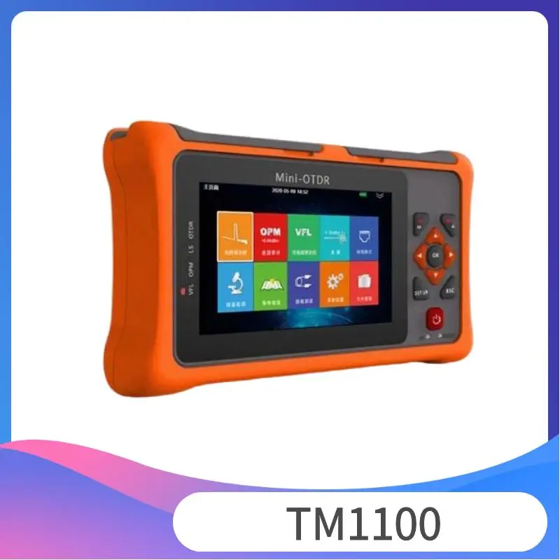 

9in1 TM1100 1310/1550nm 24/22dB 80KM OTDR Reflectometer 4.3 Inch Capacitive Touchable Screen OPM VFL OLS Optical Test Tools