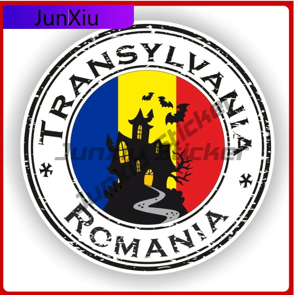 

Romania Transylvania 03 Seal Sticker Round Flag Vinyl Decal Waterproof Exterior Decoration for Car Body 4x4 Off Road Racing