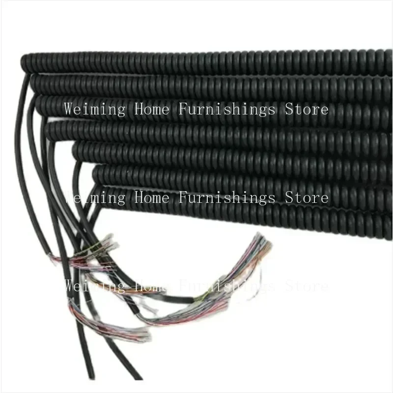 Wholesale 12 15 16 17 18 19 21  Cores  Spiral Cable Coiled Cable for CNC Handheld Encoder Manual Pulse Generator MPG