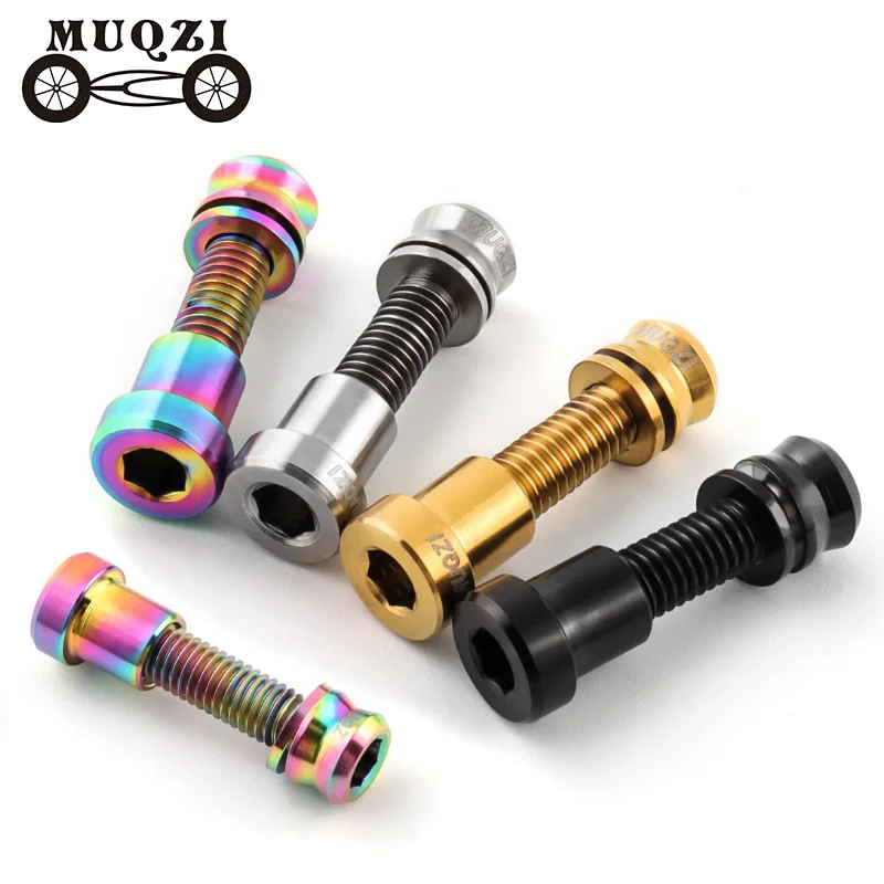 MUQZI tornillo de titanio M5x17, Perno de vástago de 19mm, Perno de vástago de manillar de bicicleta