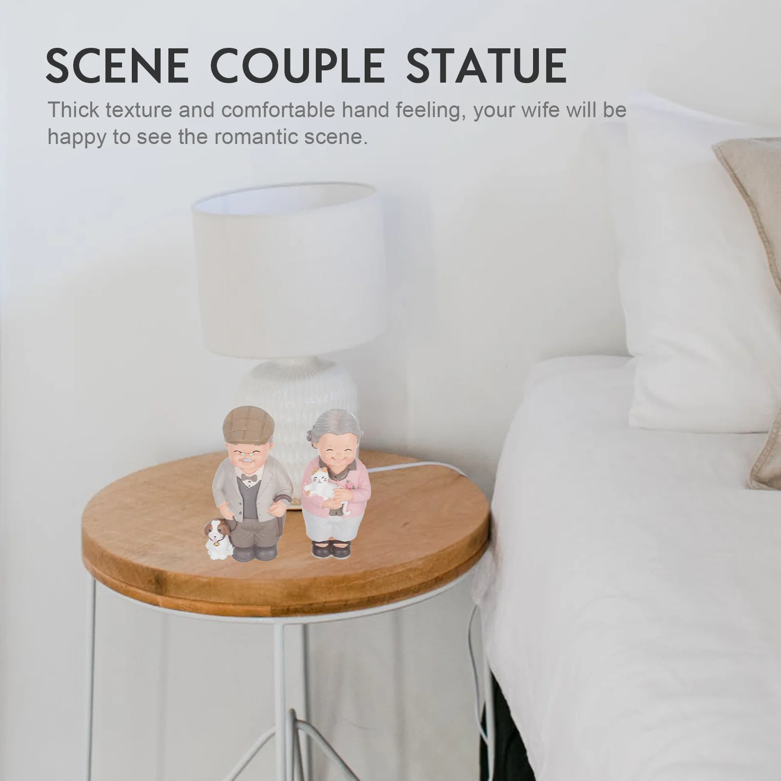 

1Set Resin Couple Sculpture Romantic Anniversary Decoration Home Festival Desktop Decor Gift Resin Couple Adorn