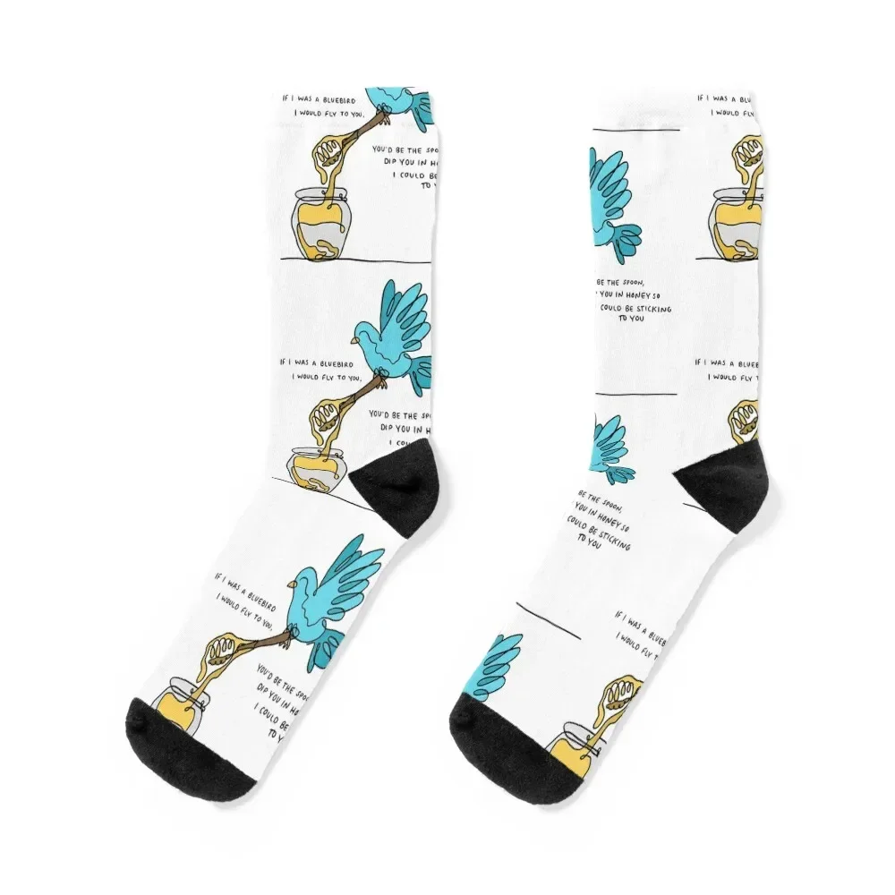 If i was a blue bird… Socks custom sports colored Boy Child Socks Women's