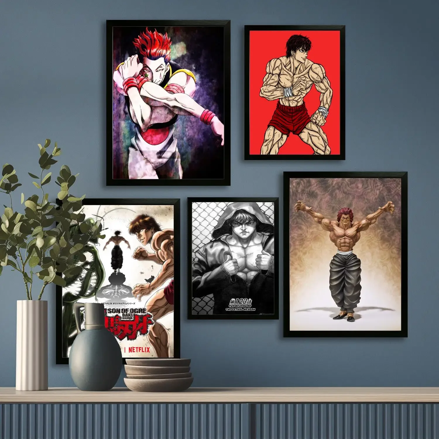 baki hanma Canvas Art Poster, Wall Art Picture Print, Modern Family Bedroom Decor Posters,Decorative painting