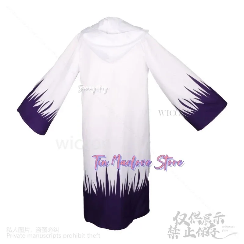 

a7d@Anime Mashle Magic And Muscles Anser Shinri Cosplay Costume White Hooded Cloak Cape Man Woman Carnival Suit Halloween Custom