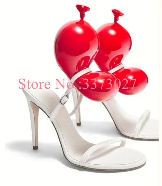 New Summer Ballon Decor Lady Sandals Shoes Woman Fashion Thin Heel Casual Slippers Sexy Female Slip-on Pumps Runway Shoes