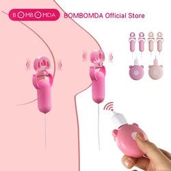 Electric Nipple Clamp Breast Massage Vibrator Enhancer Bondage Adult Sex Toys For Women Couples Female Chastity Stimulate Clit