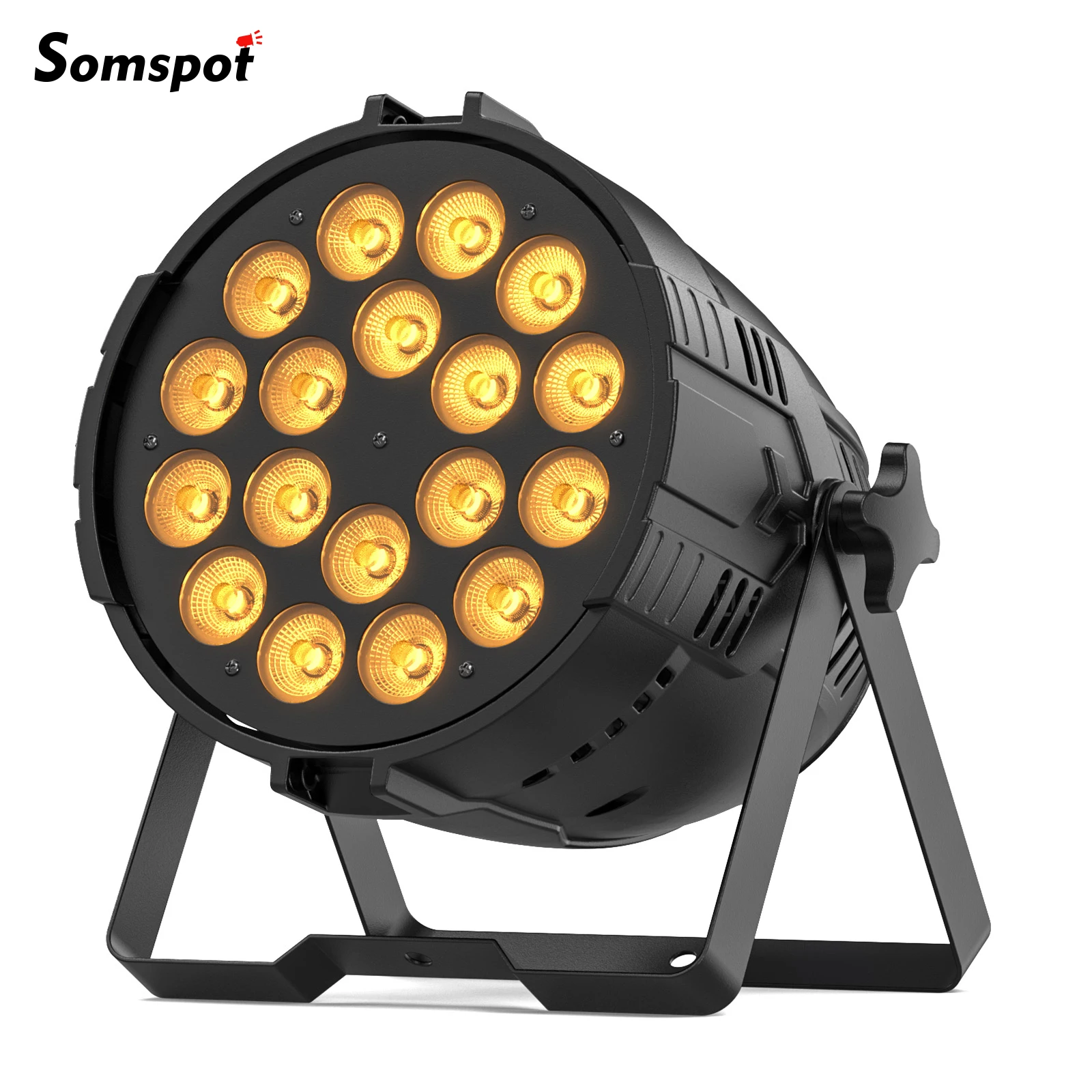 

Somspot 150W RGBL LED Par Lights DMX Sound Control Stage Effect Lighting DJ Party Lights for Disco Bar Club Wedding Live Show