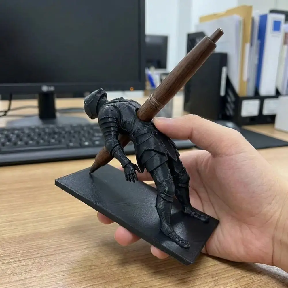 Storage Holder 3D Printed Knight Pen Holder Unique Decorations Warrior Desk Organizer Plastic Pencils Holder Birthday Gift