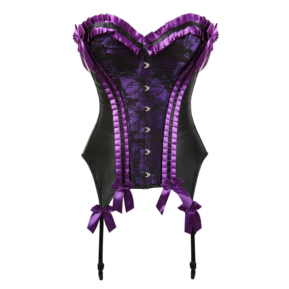 Bustier Corset Top for Women Push Up Corsets Sexy Lace Bustiers Embroidery Corselet Carnival Outfits Evening Party Costumes