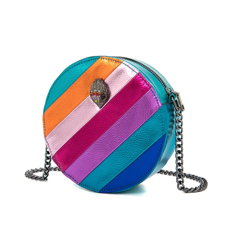 

Kurt Geiger London Luxury Designer roundness Rainbow Eagle Head Shoulder Crossbody Cosmetic Bag for Women Purses and Handbags