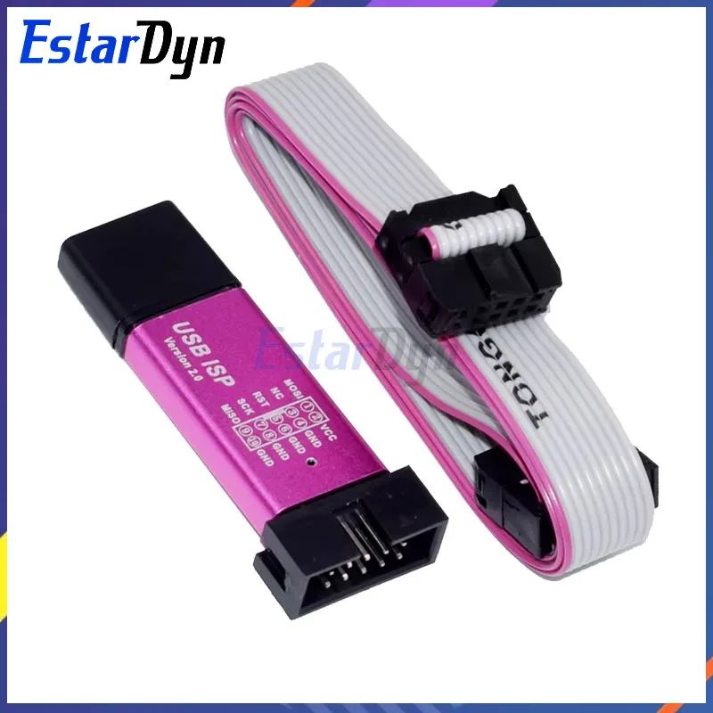 Estardyn Aluminum Shell USBASP USBISP AVR Programmer USB ISP USB ASP ATMEGA8 ATMEGA128 Support Win7 64 (Random Color)