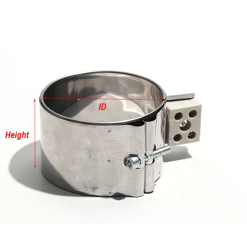 1PC ID70mm x Height 30-90mm Heating Ring Stainless Steel Injection Molding High-temperature Resistance 220V 200W-600W 300-400°C