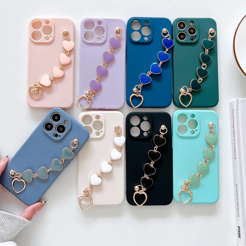 INS Love Heart Bracelet Phone Case For Xiaomi Redmi Note 12 11 Pro 11S 10C A1 Plus Mi 12C 12Lite 11T 12T Poco X3 M4 Pro Cover