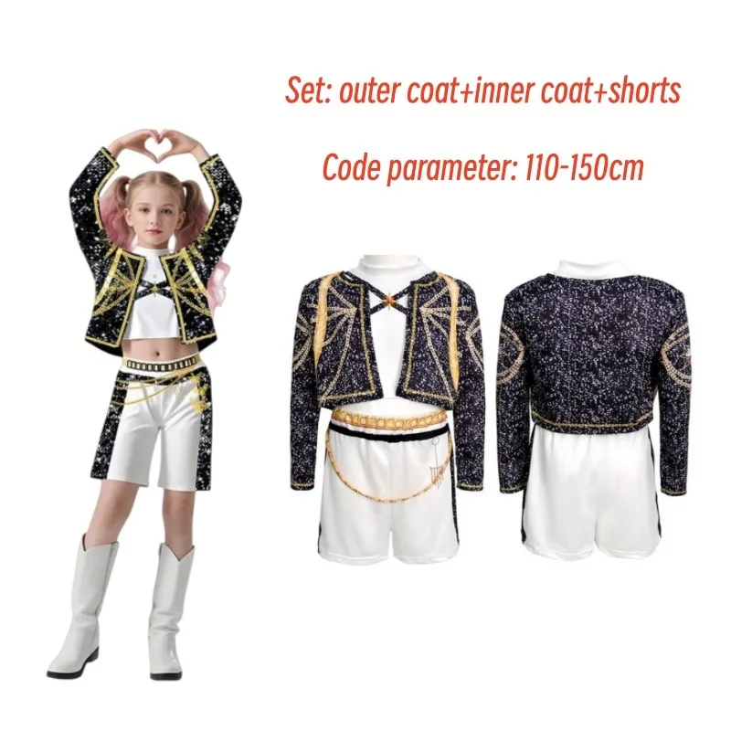 Set Atasan+Celana Pendek Bordir Gadis Penari Koop Devil Hunter untuk Pertunjukan Panggung Rumii
