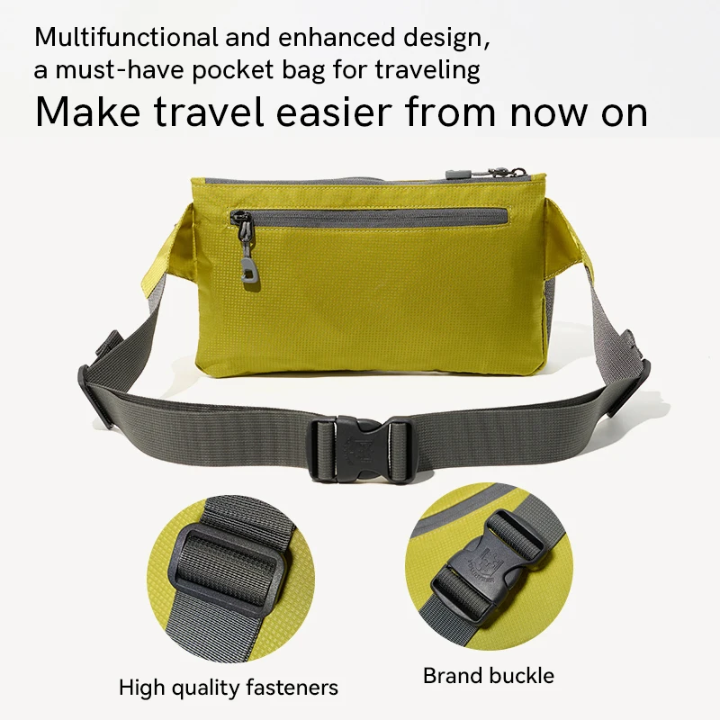 VOLUNTEER Crossbody Bag Men Casual Hiking Running Waterproof Waist Bags Man Oxford Lightweight Phone Cycling Chest Bag 1857-06