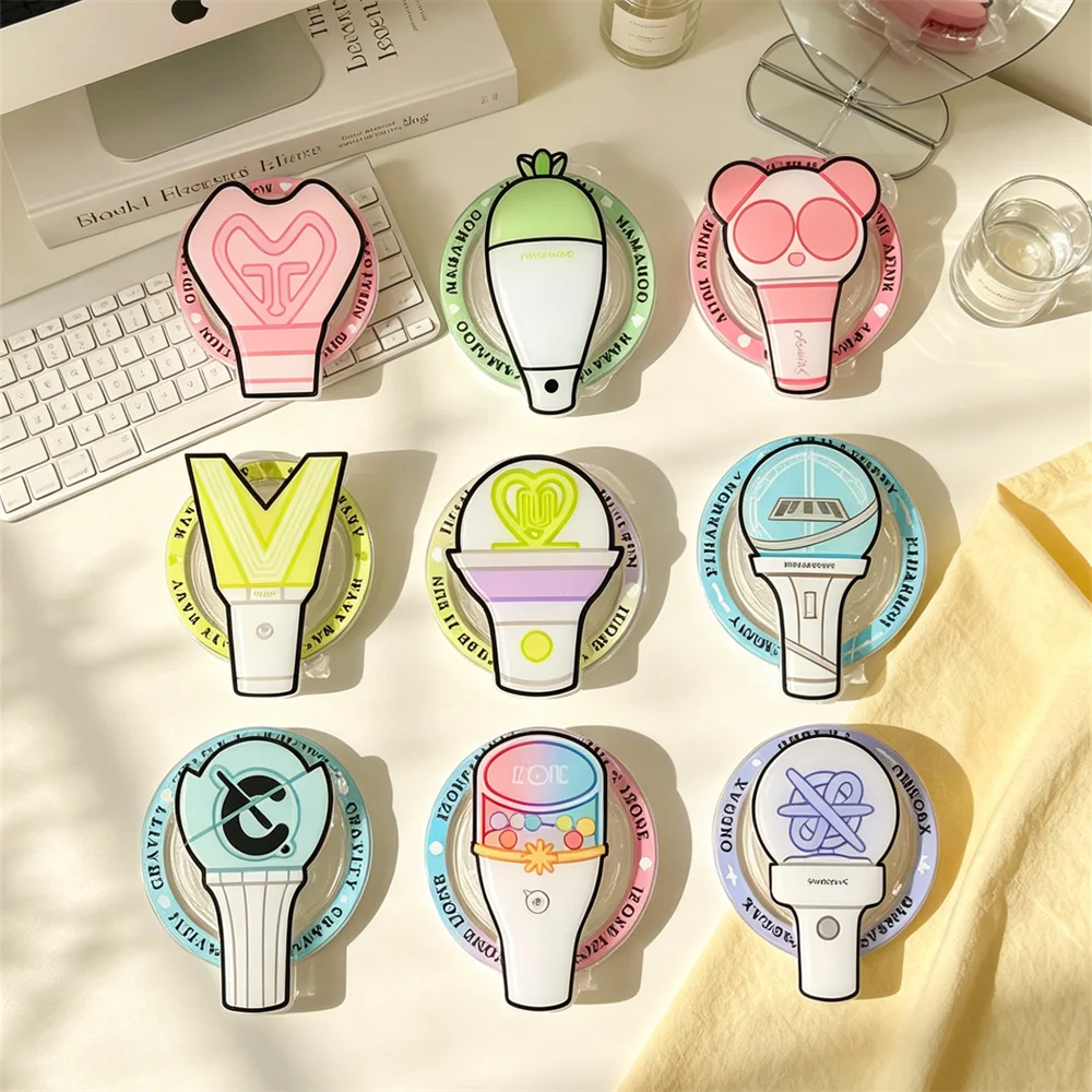 Total Link Idols Cartoon Magnetic Phone Stand ASTRO XG Lightstick Stand Holder STAYC WAYV Fans Keychain