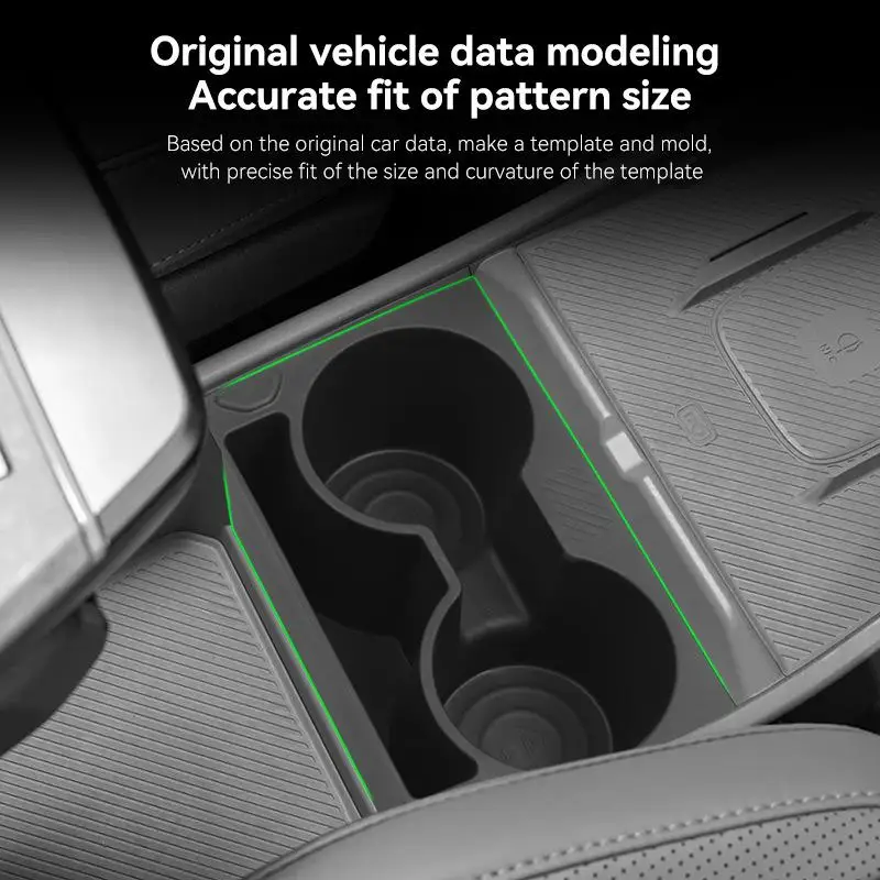 For 2024-2025 Kia EV3 Center Console Cup Holder Insert Anti-Shake Stabilizer Sleeve Drink Storage Non-Slip Car Cup Holder Pad