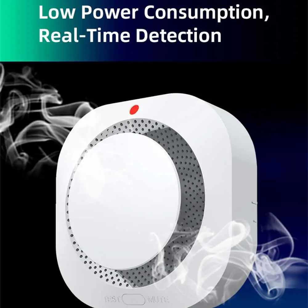 Independent Smoke Detector Home Security Protection Sensor for Warehouse Kitchen Fire Security Smart Smoke Fire Alarm