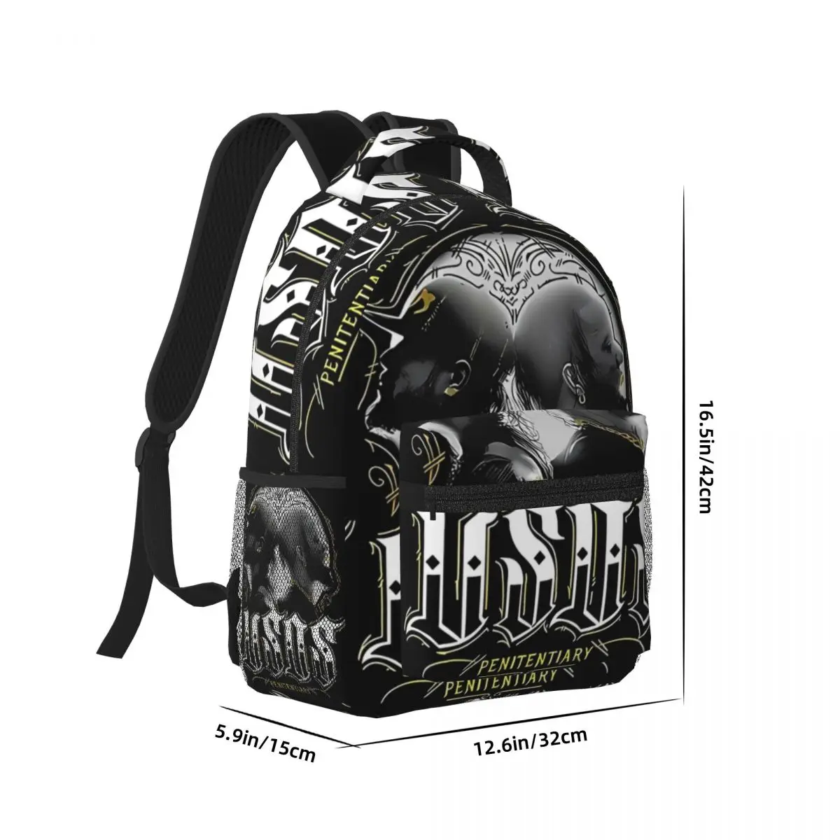 WWE The Usos Penitentiary Authentic Backpack Student Schoolbag for Men Women Laptop Canvas Bags 17in