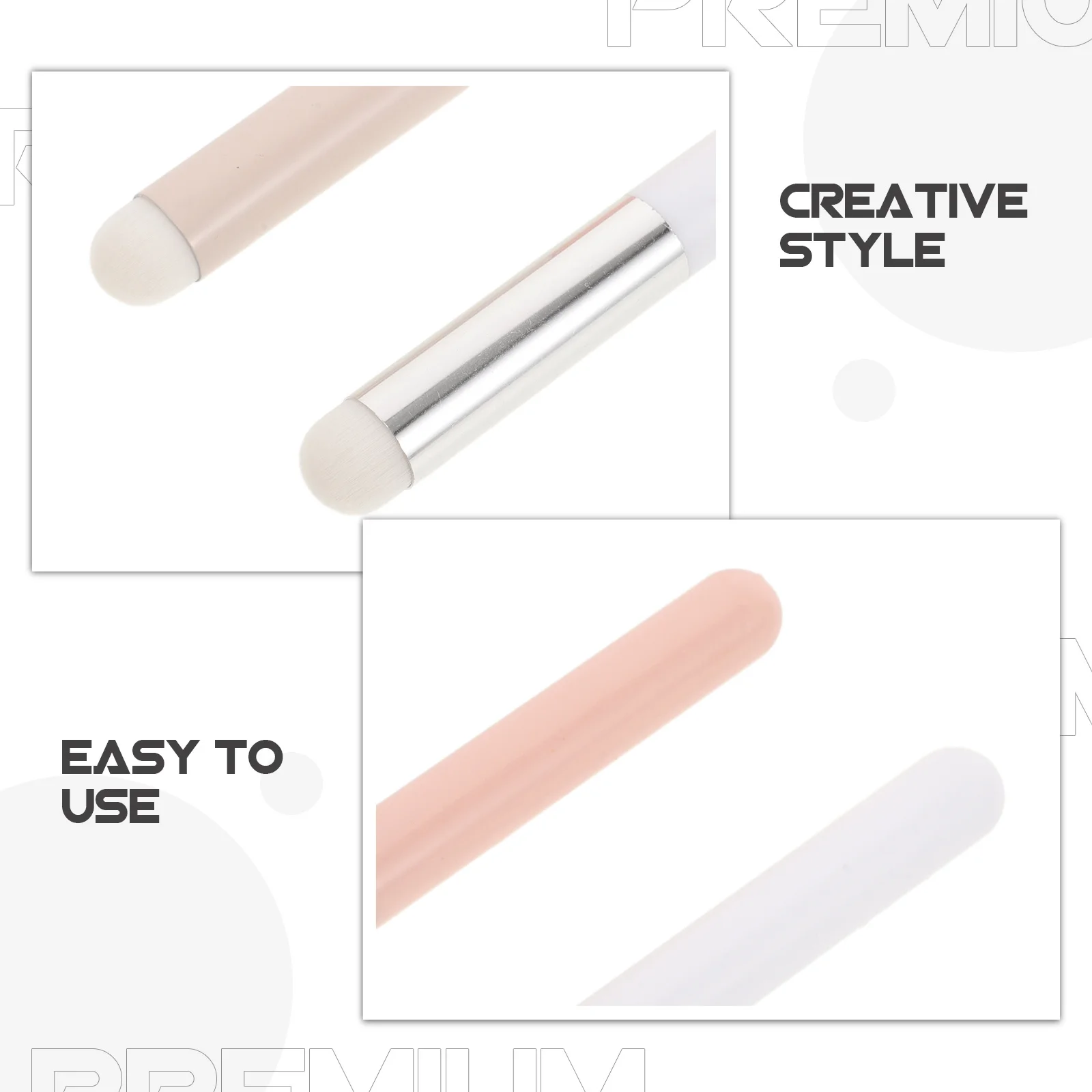 2Pcs Lip Makeup Brush Set Mushroom Head Applicator for Smooth Lip Gloss Lipstick Balm Application Soft Comfortable Finish