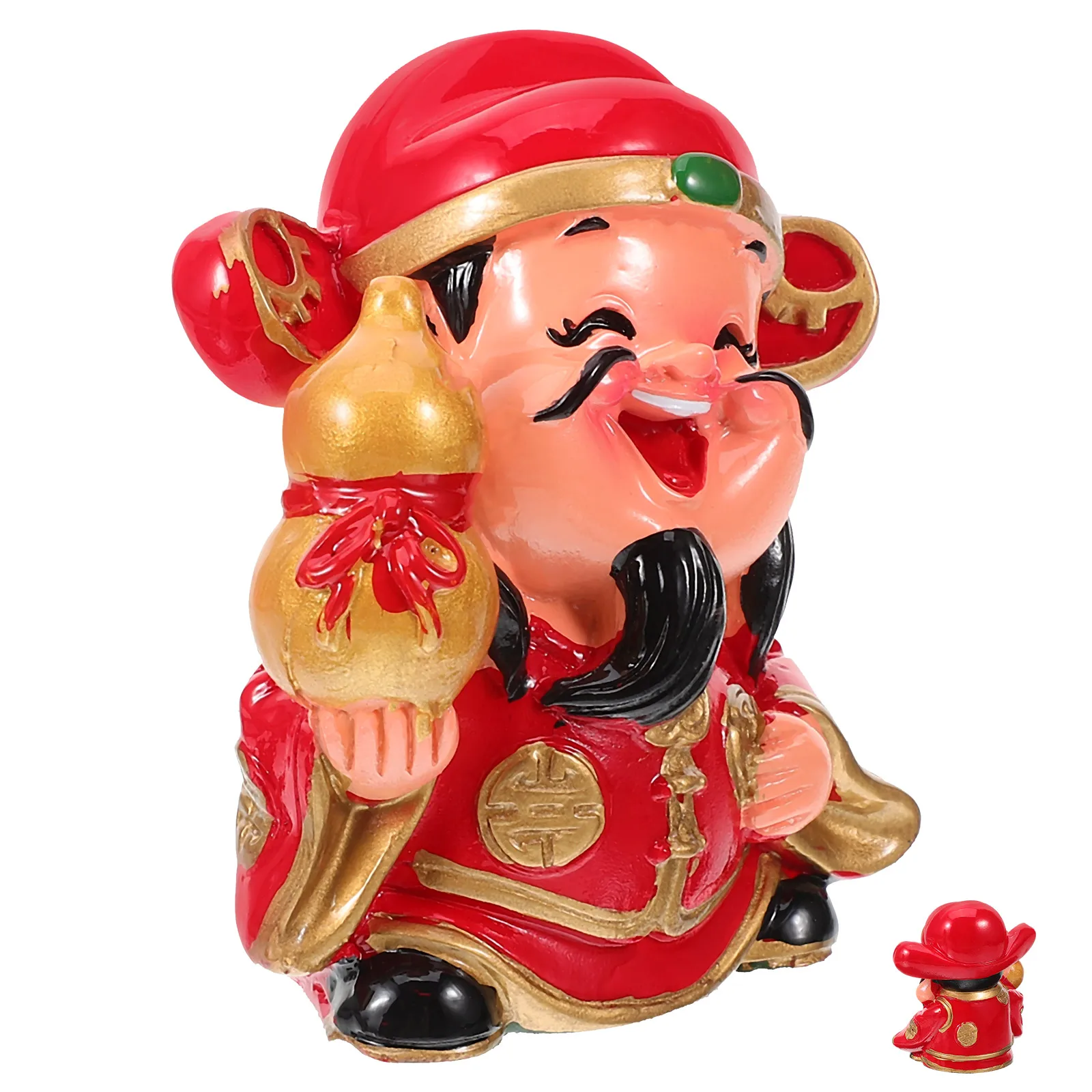 

Q Version Wealth God Dashboard Decorations Vibrant Colors Intricate Design Exquisite Craftsmanship Home Car Interior nament