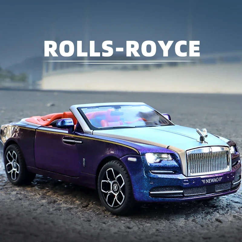 

1:24 модельный автомобиль Rolls Royce Dawn Spofec из сплава, Литые и игрушечные автомобили, модель автомобиля со звуком и фотомагнитом, игрушки, подарки