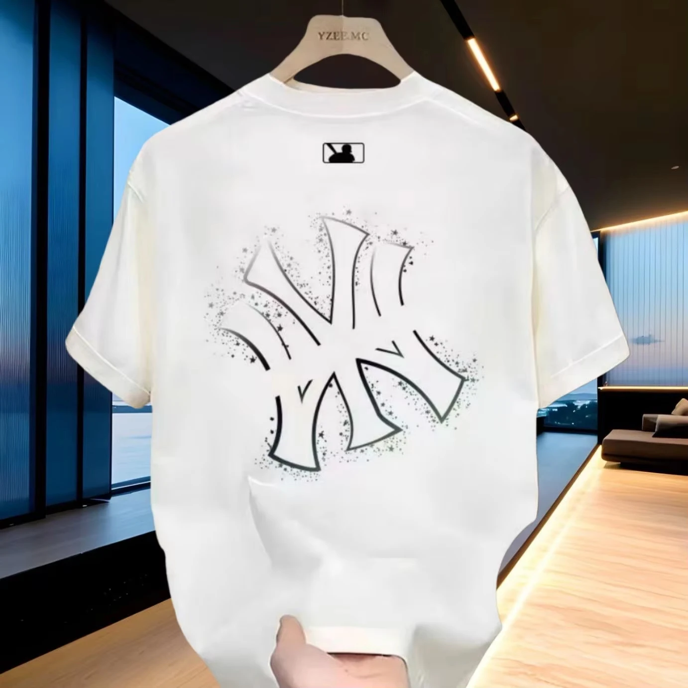 Streetwear Brand New York - สีขาว NY นิวยอร์ก สตาร์รี่ โลโก้ สตรีท