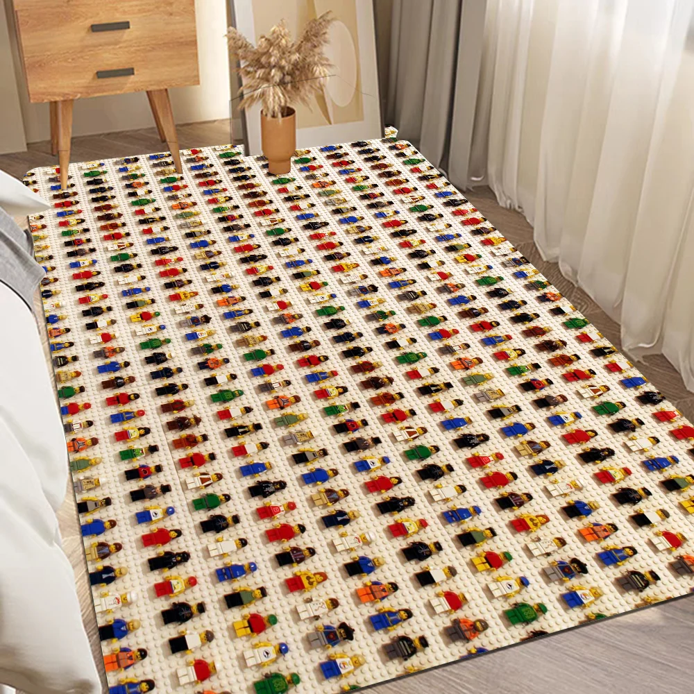 L-LEGOS Floor Mat Bathroom Mat Room Bedroom Decoration Balcony Anti-Slip Doormat Living Room Bedside Area Rugs Posters Sticky