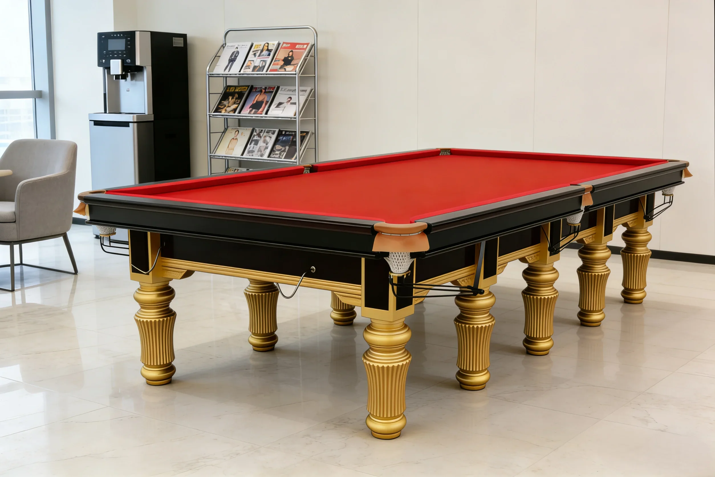 Factory Customized 12ft Professional Solid Wood Snooker Pool Table Home Tournament Grade Billiard Table with 12mm Steel Cushionp