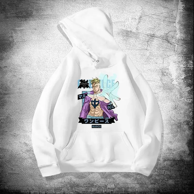 

Новый ONE PIECE MARCO Margaux свитер с капюшоном для мужчин и женщин модный бренд японская анимация ONE PIECE куртка молодежный свободный топ