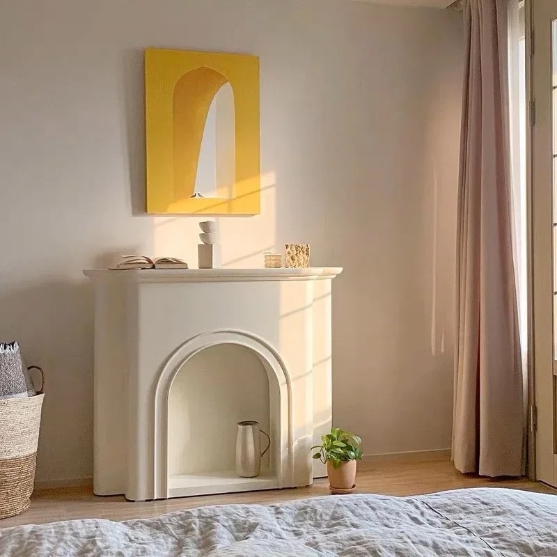 الفرنسية مع مصباح الفن بسيط الموقد جدار الجانب الجدار الجانب خزانة ديكور غرفة المعيشة ديكور خزانة الهواء بسيطة