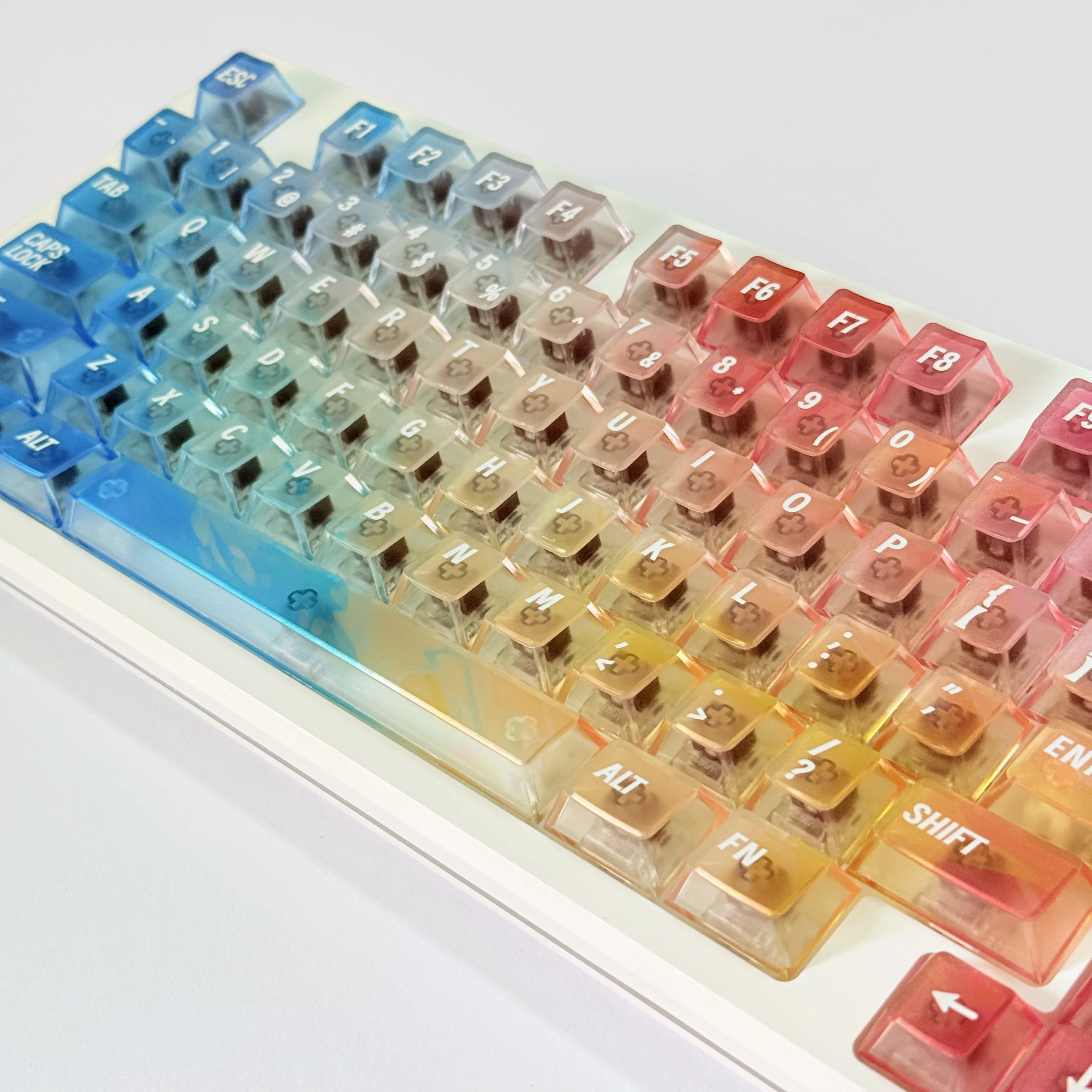 أغطية مفاتيح شفافة متدرجة مع صندوق PC 119 مفتاح متجمد Keycap لوحة مفاتيح ميكانيكية لمكتب الألعاب تخطيط 60% 65% 75% 100% #3