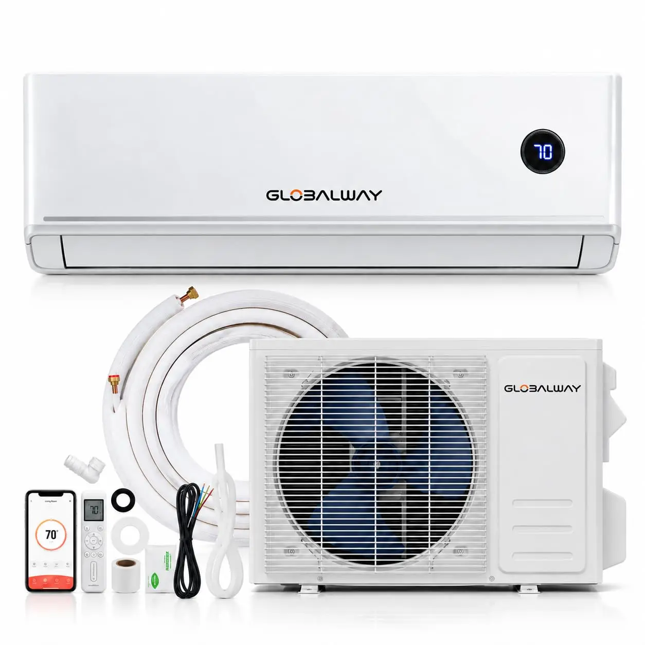 12000 BTU Mini Split AC/Heating System, 18.1 SEER2 Inverter, Customized