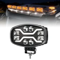 Foco de faro de luz Led de 9 "", Flash de conducción de coche cuadrado auxiliar para camión, autobús, remolque, 10-30V