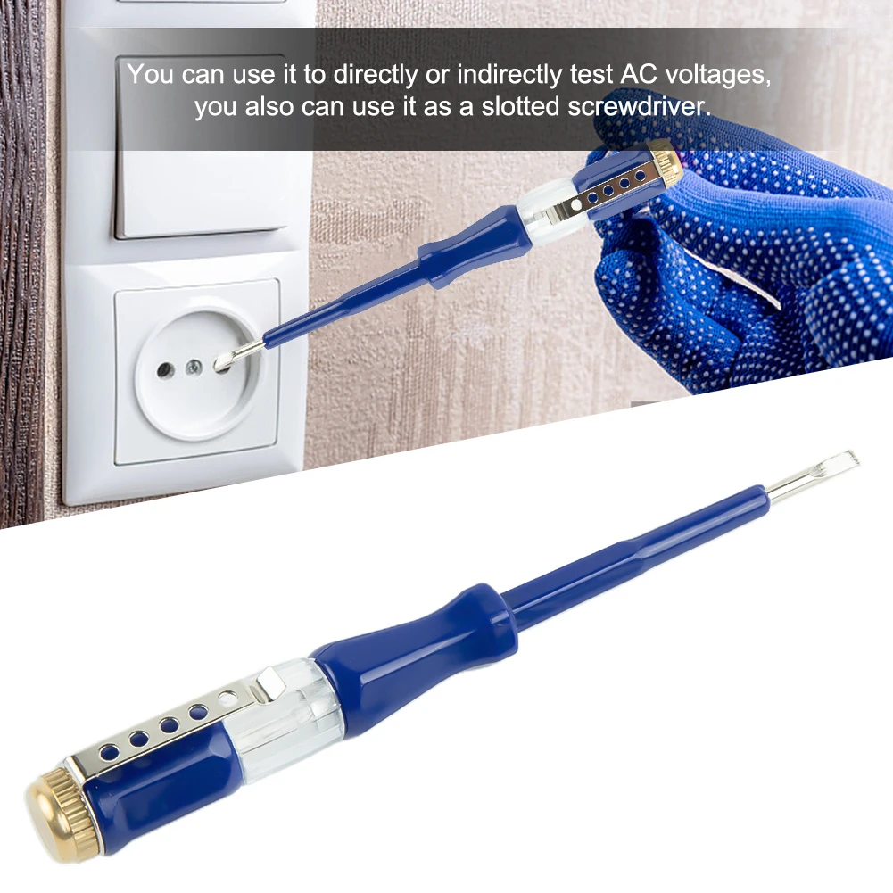1pc テストペン 100-500V インテリジェント電圧テスターペン電気誘導電動ドライバーポータブルマイナスドライバーツール