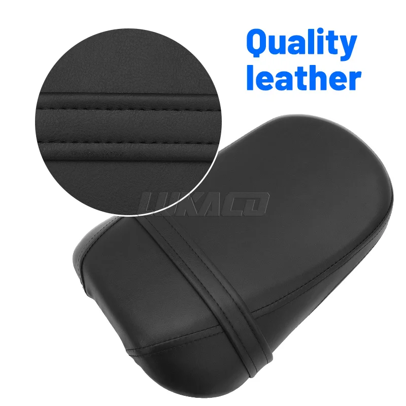 Motorcycle Rear Passenger Seat Black Cushion PU Leather Pad For Kawasaki Vulcan S 650 VN650 2015-2022 Motocross Accessories