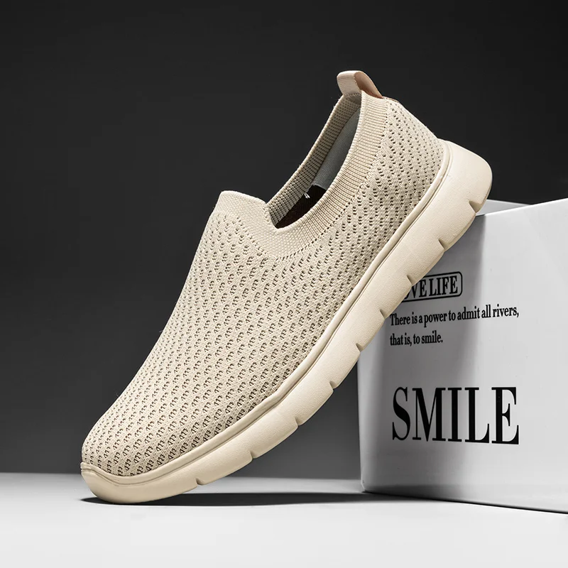 2024 남성용 캐주얼 신발, 대형 사이즈 직조 메쉬, 경량, 편안한 작업, 운전 신발, 간단한 야외 워킹화, 여름