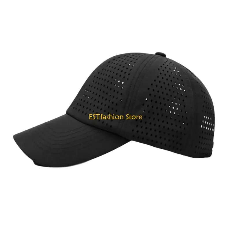 Y5GC Sporty Adjustable Sun Hat Moisture Wicking Technology Outdoor Hat for Hiking Fishing